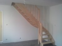 escalier bois quart tournant
